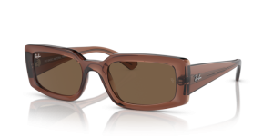 Verres originaux Ray-Ban RB4395 Kiliane, couleur 73 · Marron foncé