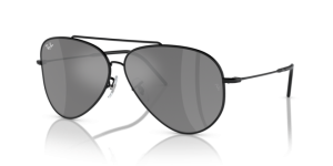 Verres originaux Ray-Ban RB0101S Aviator Reverse, couleur GS · Argent · plastique