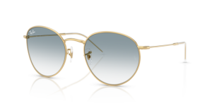 Verres originaux Ray-Ban RB0103S Round Reverse, couleur 79 · Transparent dégradé bleu · plastique