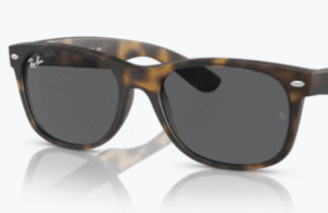 Verres originaux Ray-Ban RB2132 New Wayfarer, couleur B1 · Gris foncé