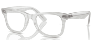 Ray-Ban RX4340V WAYFARER EASE, couleur 8382 · Photochromique rayé bleu clair