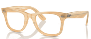 Ray-Ban RX4340V WAYFARER EASE, couleur 8383 · Photochromique rayé marron