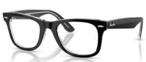 Ray-Ban RX4340V WAYFARER EASE, couleur 2034 · Noir sur transparent