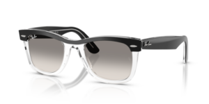 Ray-Ban 2240 WAYFARER, couleur 129432 · Noir sur transparent