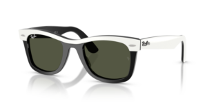Ray-Ban 2240 WAYFARER, couleur 144431 · Blanc sur noir
