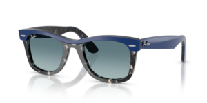 Ray-Ban 2240 WAYFARER, couleur 14453M · Bleu sur havane