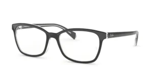 Ray-Ban RX5362, couleur 2034 · Noir sur transparent