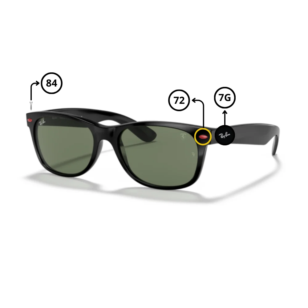 Pièces de rechange Ray-Ban RB2132M NEW WAYFARER Originaux