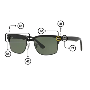 Pièces de rechange Ray-Ban RB4190 CLUBMASTER SQUERE Originaux