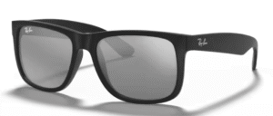 Ray-Ban 4165 JUSTIN, couleur 622/6G · Rubber noir