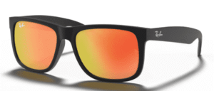 Ray-Ban 4165 JUSTIN, couleur 622/6Q · Rubber noir