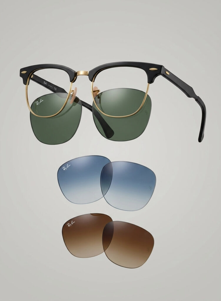 Verres d'origine Ray-Ban 3507 Clubmaster Aluminum | Remplacement