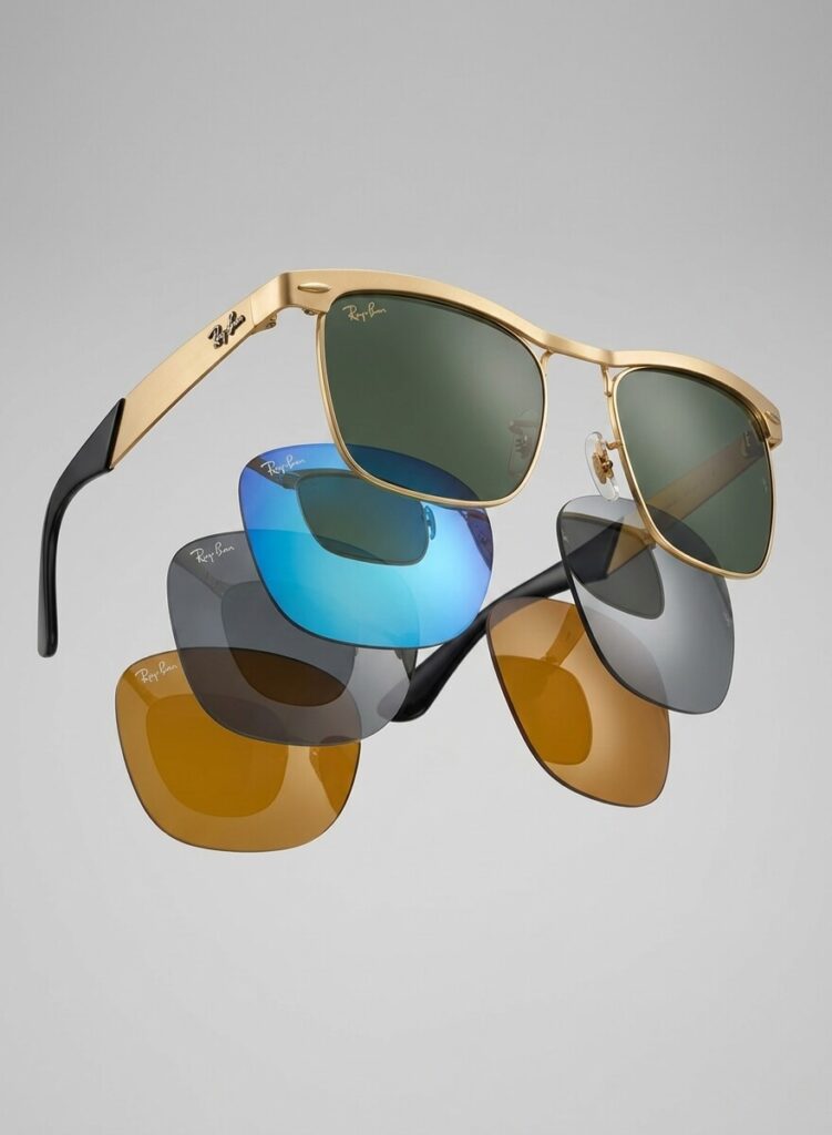 Verres originaux Ray-Ban RB3875 Wayfarer Deluxe | Remplacement officiel