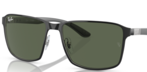 Verres originaux Ray-Ban RB3721, couleur 71 · Vert foncé · plastique
