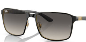 Verres originaux Ray-Ban RB3721, couleur 11 · Gris dégradé · plastique
