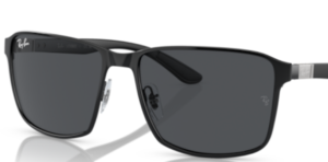 Verres originaux Ray-Ban RB3721, couleur 87 · Gris foncé · plastique
