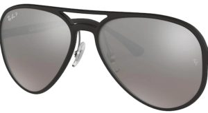 Verres originaux Ray-Ban RB4320CH, couleur 5J · Argent miroir chromance polarisé · plastique