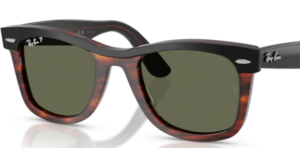 Verres originaux Ray-Ban RB2240 Wayfarer, couleur 58 · Polarisé vert